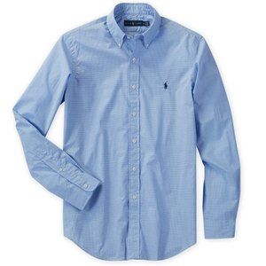 Men's Ralph‎ Lauren Button Down Blue and White  Long Sleeves Shirt